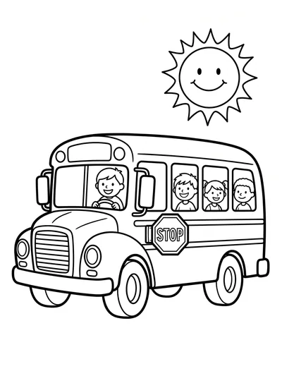 Kolorowanka Autobus szkolny do druku