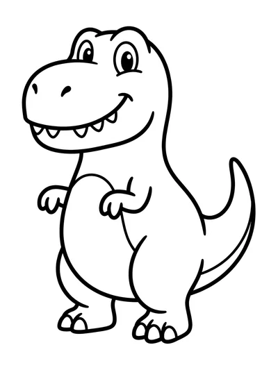 Kolorowanka dinozaur trex