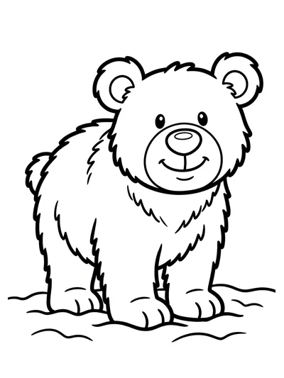 Kolorowanka Miś polarny do druku